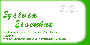 szilvia eisenhut business card